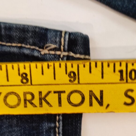 Sexy Couture jeans Boot cut stretch dark wash denim women's junior size 15 - Picture 16 of 16